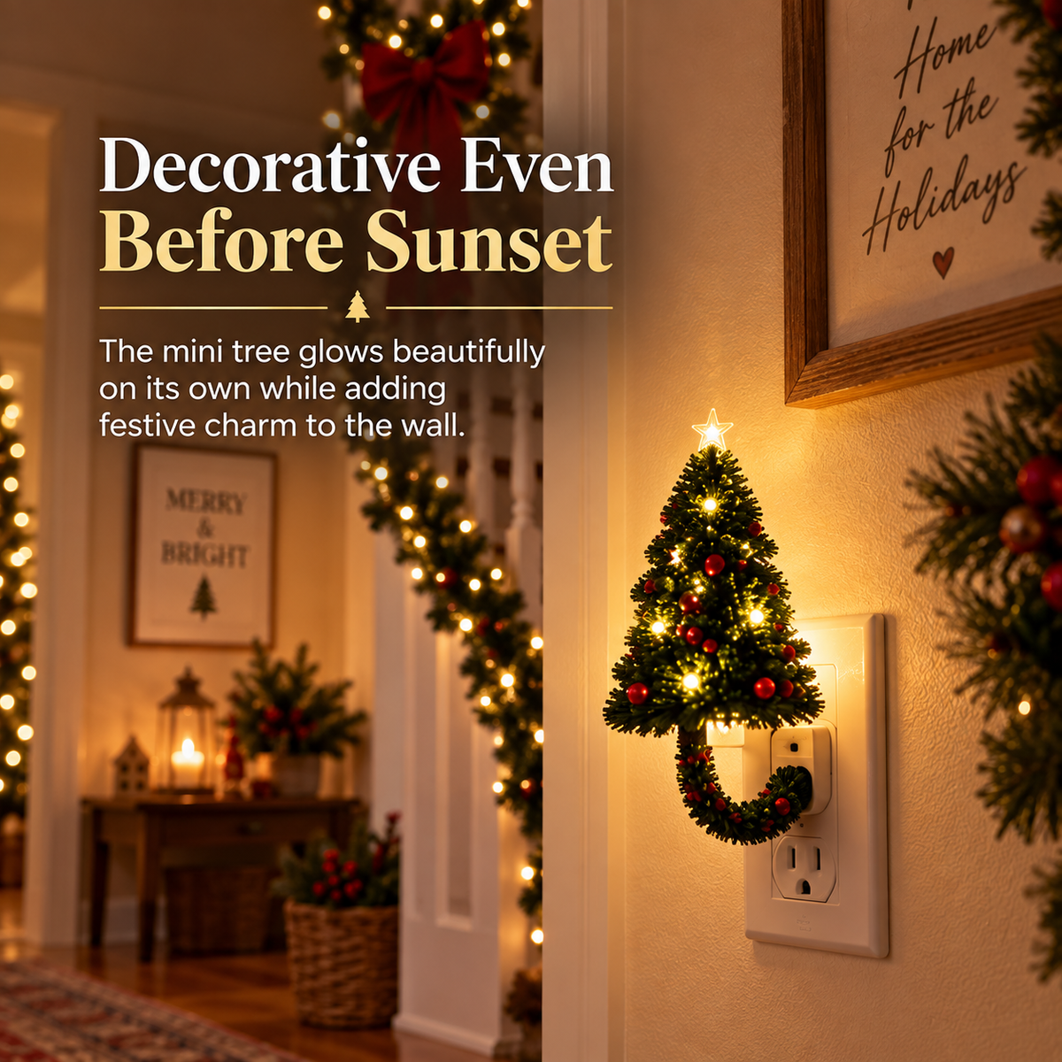 🎄Christmas Tree Projector Night Light — Plug-In Ceiling Décor