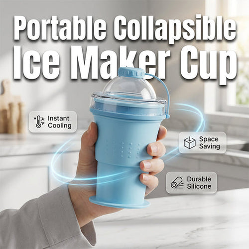 🏆LAST DAY SALE: ONLY $7.99!! 🧊 𝐁i𝐥𝐥𝐡𝐨𝐥® 2-in-1 Collapsible Ice Ball Maker Cup – Portable Ice Mold with Straw Lid