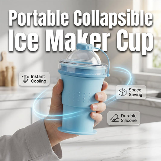 𝐁i𝐥𝐥𝐡𝐨𝐥® 2-in-1 Collapsible Ice Ball Maker Cup – Portable Ice Mold with Straw Lid
