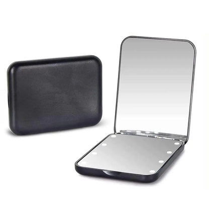 Billhol®💡Portable LED Lighted Makeup Mirror – Compact Travel Beauty Mirror