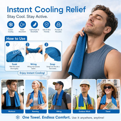 🎁 Buy 1 Get 1 Free — Limited Time Summer Offer ❄️ Instant Cooling Towel — Stay Cool Anywhere, Anytime