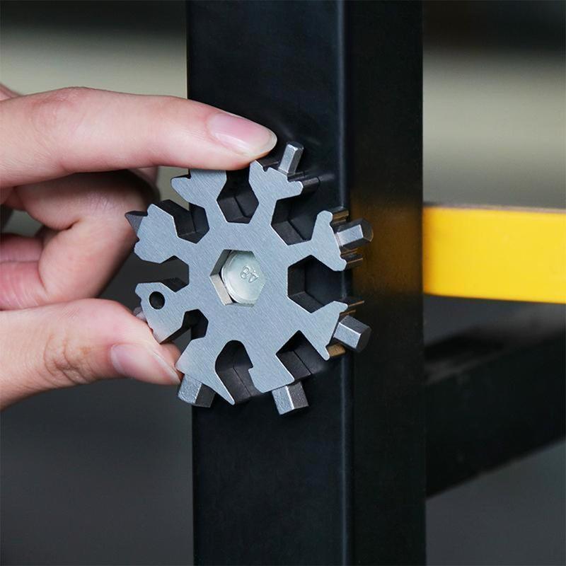 18-in-1 Strumento multiuso Snowflake - ARGENTO