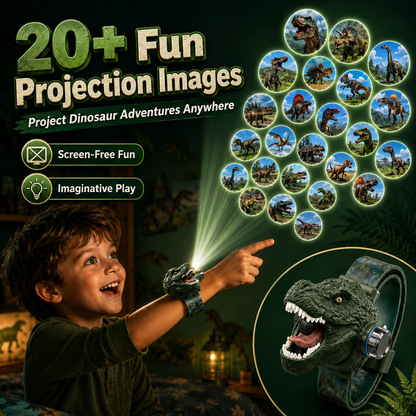 Official Store|🟡𝐁i𝐥𝐥𝐡𝐨𝐥® 3D Dinosaur Projection Watch🦖Realistic T-Rex Design, Safe Soft Strap for Kids Ages 3+
