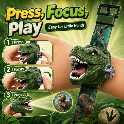 Official Store|🟡𝐁i𝐥𝐥𝐡𝐨𝐥® 3D Dinosaur Projection Watch🦖Realistic T-Rex Design, Safe Soft Strap for Kids Ages 3+