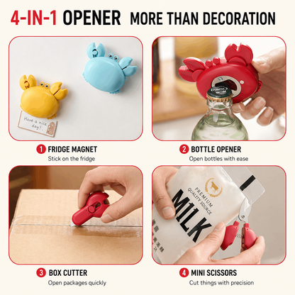 Official Store|🦀𝐁i𝐥𝐥𝐡𝐨𝐥® Multifunctional Magnetic Crab Bottle Opener