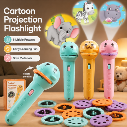 𝐁i𝐥𝐥𝐡𝐨𝐥® Kids Projection Flashlight, Bedtime Story Projector Toy
