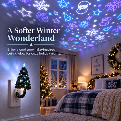 🎄Christmas Tree Projector Night Light — Plug-In Ceiling Décor