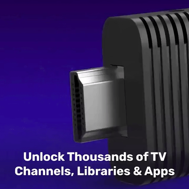 Animated Flixy TV Stick app and media access demonstration