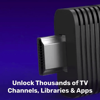 Animated Flixy TV Stick app and media access demonstration
