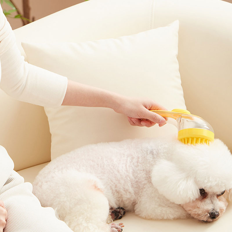🌟LAST DAY £7.99 🎁BUY 1 GET 1 FREE🐾Pet Bath Brush | Built‑In Shampoo Dispenser for Dogs & Cats