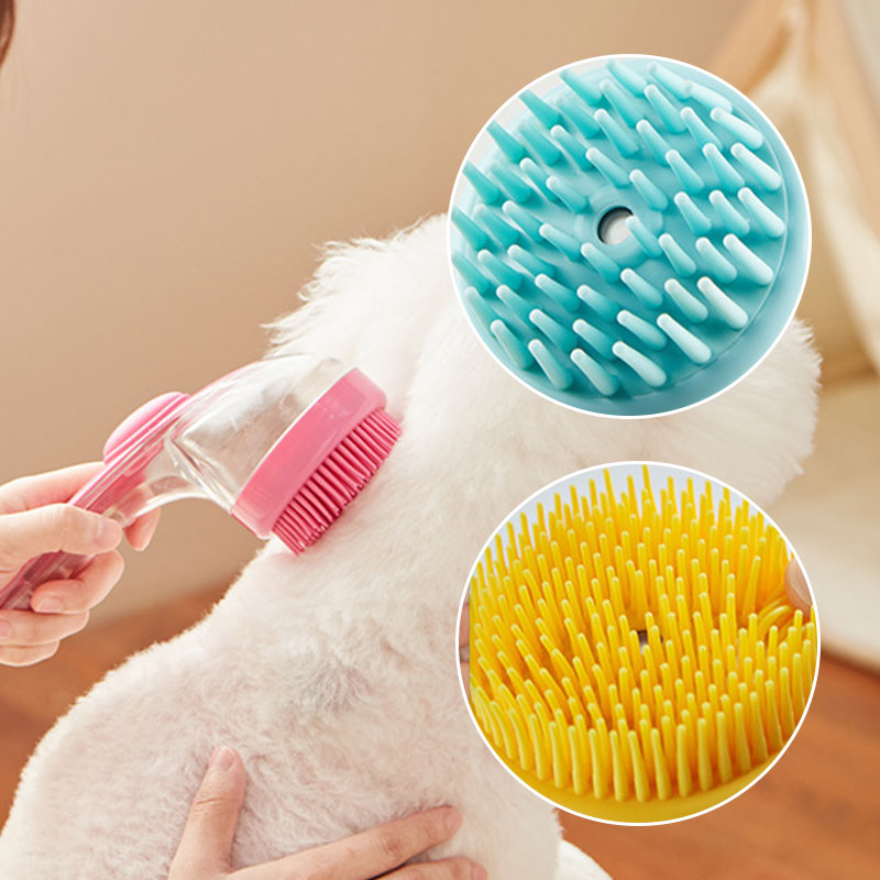 🌟LAST DAY £7.99 🎁BUY 1 GET 1 FREE🐾Pet Bath Brush | Built‑In Shampoo Dispenser for Dogs & Cats